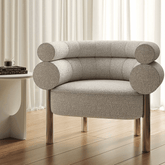 Koji Designer Circular Modern Office Fabric Lounge Armchair - Gavisco Office Furniture